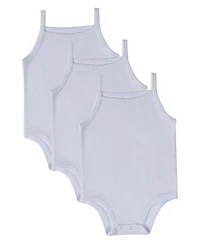MeMoi Baby 3 Pack Unisex Cotton / Modal Tag-Free Solid Bodysuits