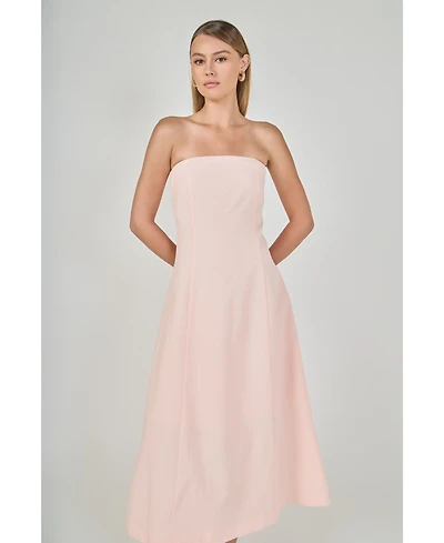 endless rose Women's Linen Strapless Dress