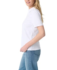 Gloria Vanderbilt Women's Point Collar Short-Sleeve Polo T-Shirt