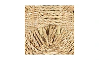 Household Essentials Woven Seagrass Flower Basket with Detachable Handle
