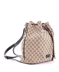 Pre-Owned Gucci Medium Drawstring Backpack Gg Canvas