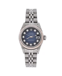 Pre-Owned Rolex Oyster Perpetual Datejust Automatic Watch in Stainless Steel and Gold with Diamond Markers 26mm