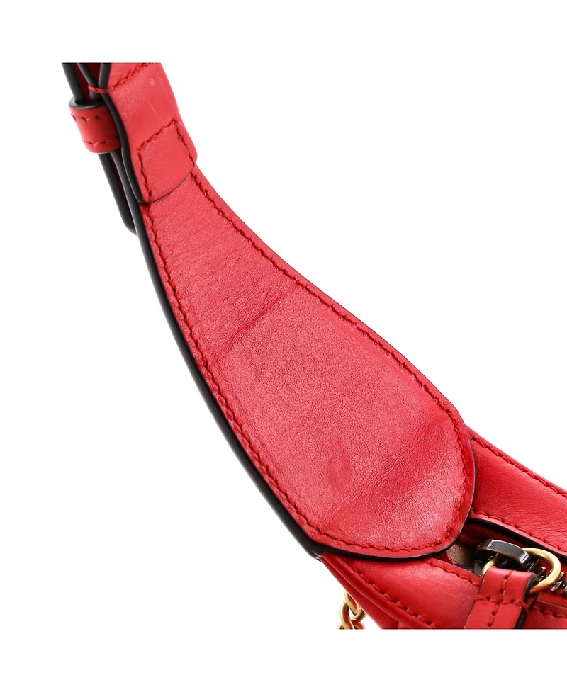 Pre-Owned Gucci Mini Gg Marmont Half Moon Hobo Matelasse Leather