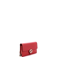 Pre-Owned Gucci Interlocking Wallet on Chain Leather