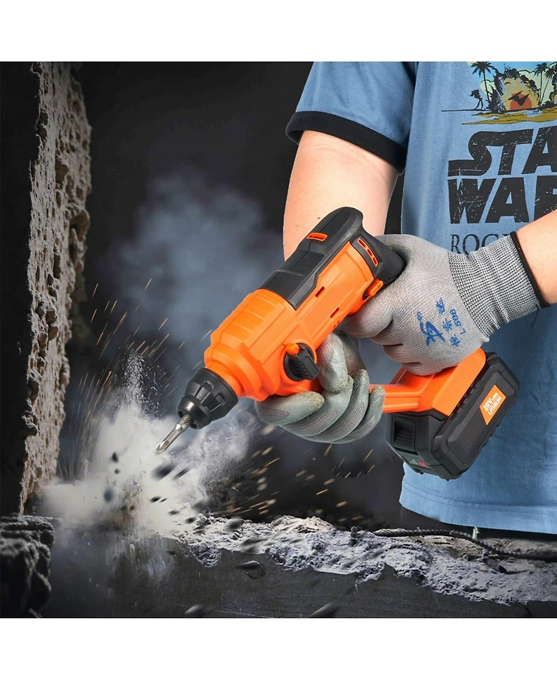 Mecale 20V Cordless Sds-Plus Rotary Hammer Drill, Capacity, 2 Functions, 1000 Rpm, 5100 Bpm, Battery & Charger Included
