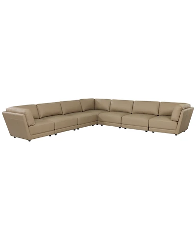 Versa 7-Pc. L-Shape Leather Sectional