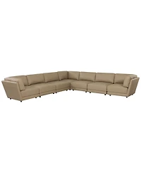 Versa 7-Pc. L-Shape Leather Sectional