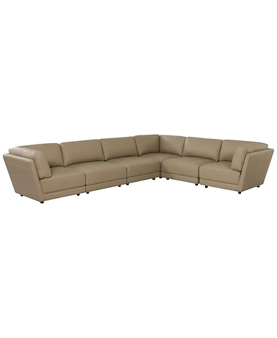 Versa 6-Pc. L-Shape Leather Sectional