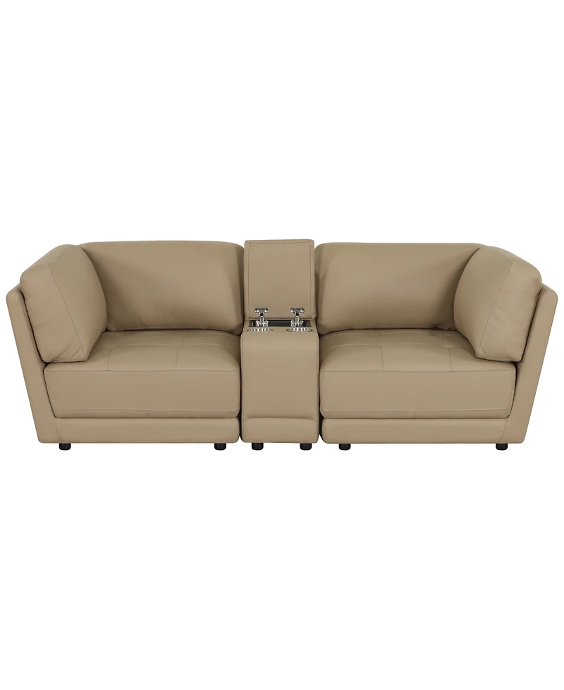 Versa 3-Piece Leather Console Sofa