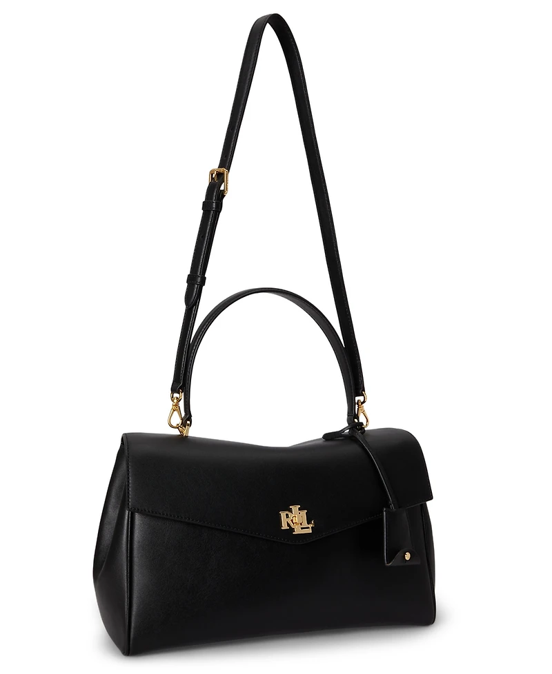 Lauren Ralph Lauren Farrah Soft Leather Medium Satchel Handbag