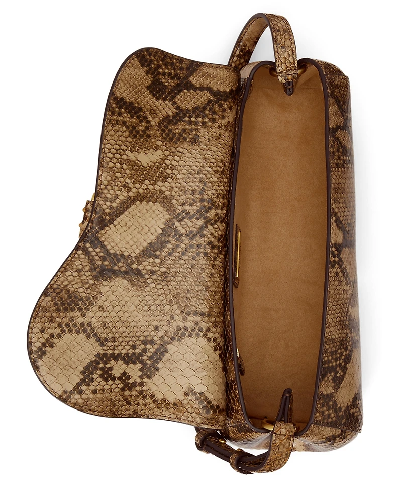 Lauren Ralph Lauren Tasha Embossed Leather East-West Small Shoulder Handbag