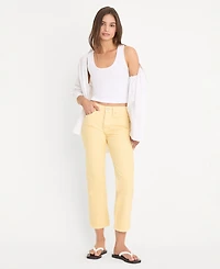 Good American Women's Vintage-Inspired Mid-Rise Straight Pants