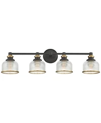 Possini Euro Design Possini Euro Poway 33" Wide and Glass 4-Light Bath Light