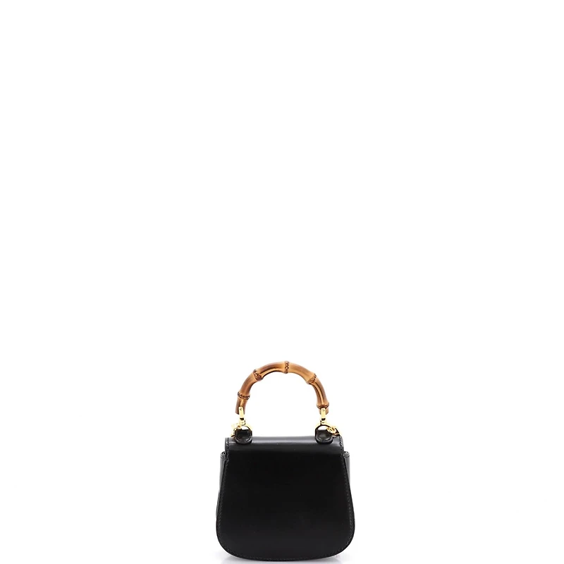 Pre-Owned Gucci Super Mini Bamboo 1947 Top Handle Bag Leather