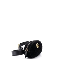 Pre-Owned Gucci Gg Marmont Belt Bag Matelasse Velvet