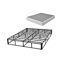 Sugift Queen Box Spring Mattress Foundation Heavy Duty Metal Bed Frame 9 Inch