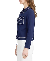 Elle Collection Women's Fine Gauge Western Cardigan