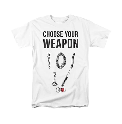 Logovision Men's Clue Choose Your Weapon T Shirt
