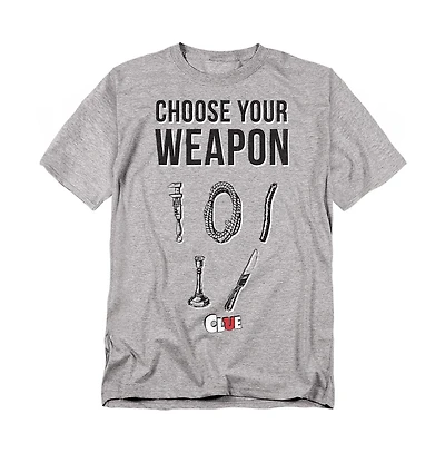 Logovision Men's Clue Choose Your Weapon T Shirt
