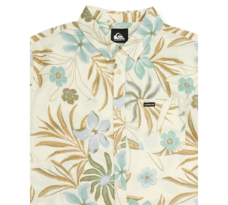 Quiksilver Men's Printed Classic-Fit Short-Sleeve Shirt