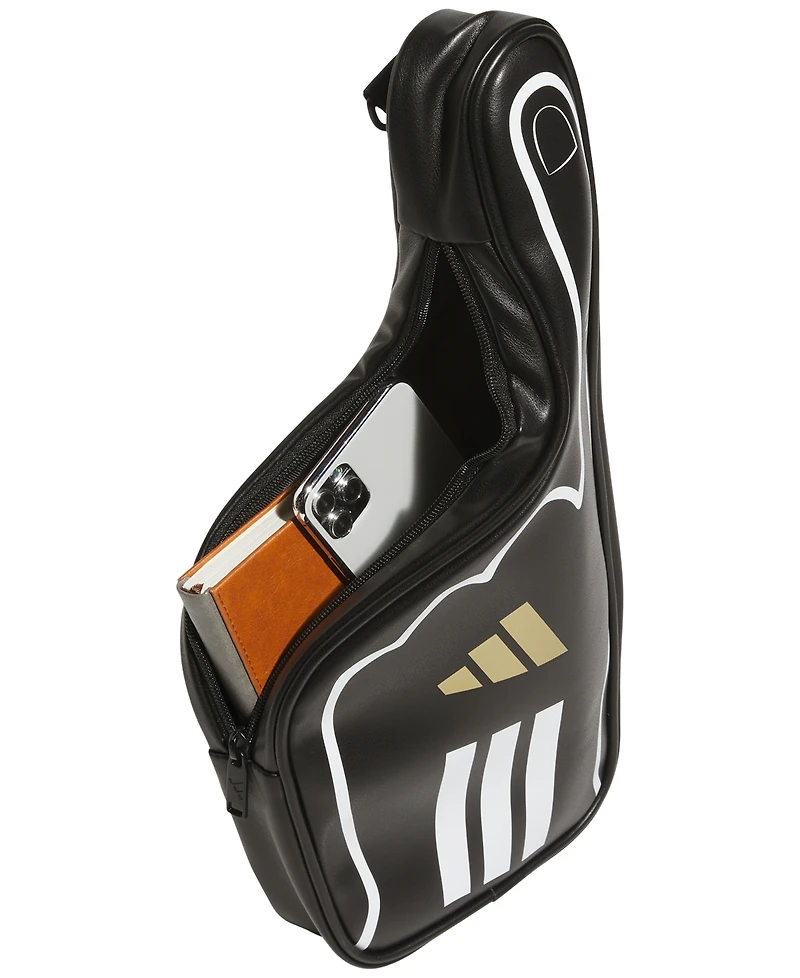 adidas Men's Finger Design Zip-Up Crossbody Bag