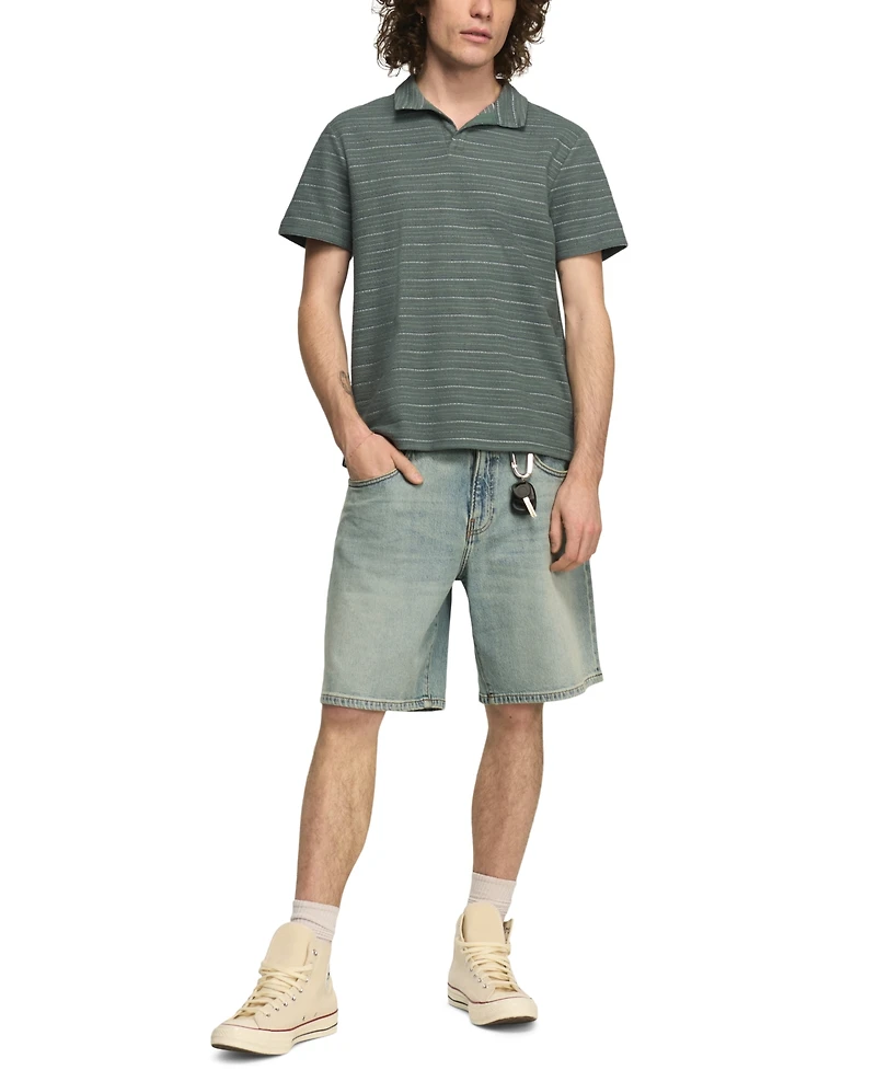 Lucky Brand Men's Jacquard Striped Polo Shirt