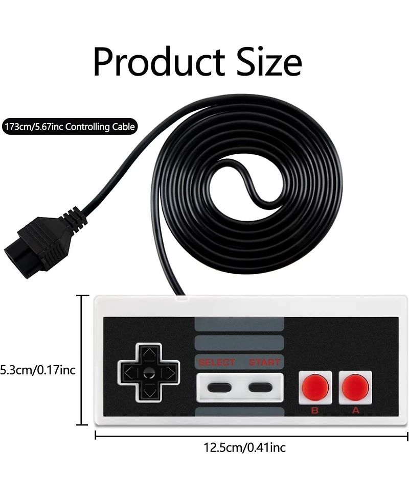 ECHTPeak Classic Nes Controllers for Nes 8 Bit Entertainment System Console Control Pad