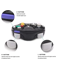 ECHTPeak Wireless Game Cube Controller, 2.4G Classic Gamepad with Receiver Adapter for Wii Ngc Gc