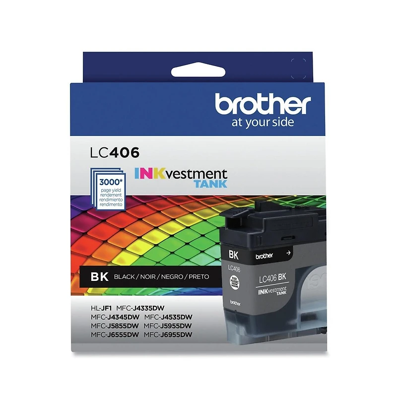 Brother LC406BKS INKvestment 3,000 Page-Yield