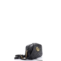 Pre-Owned Gucci Small Gg Marmont Shoulder Bag Matelasse Leather