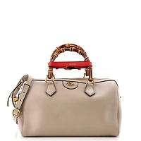Pre-Owned Gucci Diana Nm Bamboo Handle Boston Bag Leather