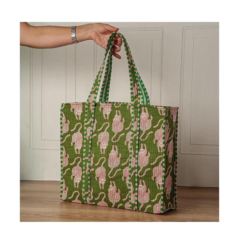 Verve Culture Quilted Feline Tote