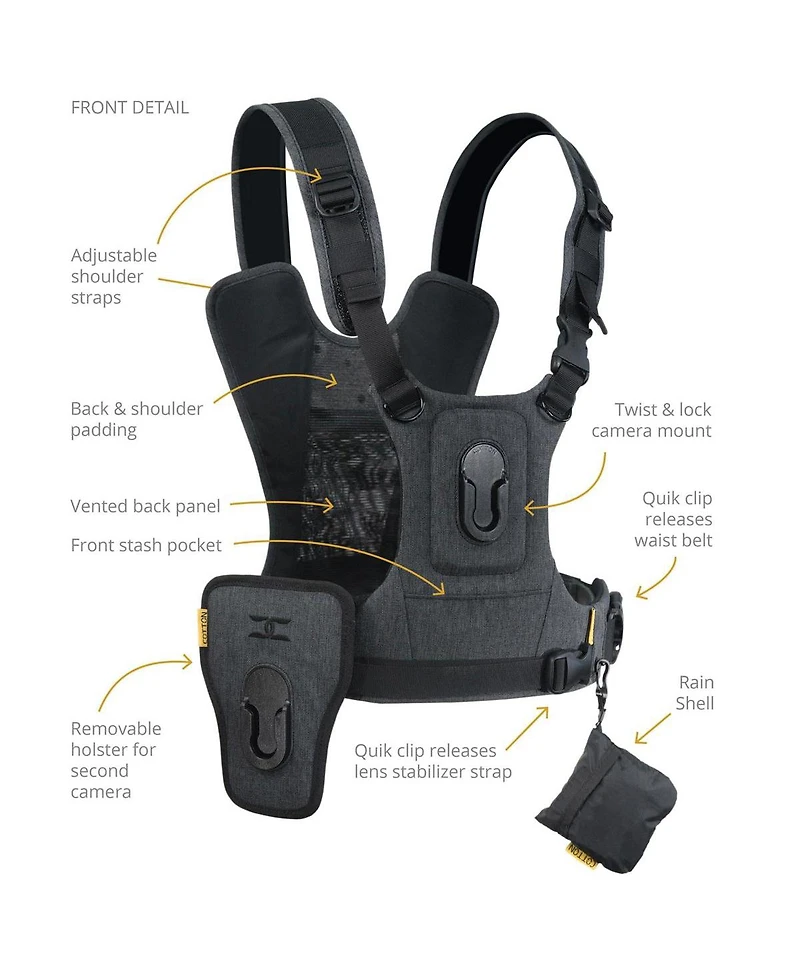 Cotton Carrier G3 Harness System for Binoculars and Camera