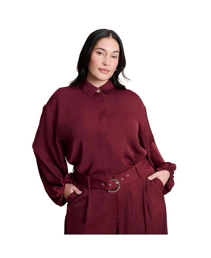 Eloquii Women's Plus High Low Hem Tunic