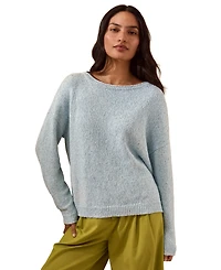 Celtic & Co. Women's Silk Blend Boat Neck Sweater