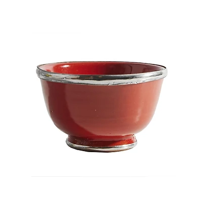 Verve Culture Moroccan Silver Rimmed Bowl