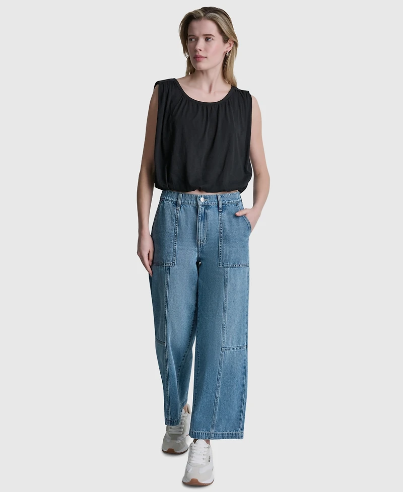 Dkny Jeans Women's Sleeveless Bubble Top