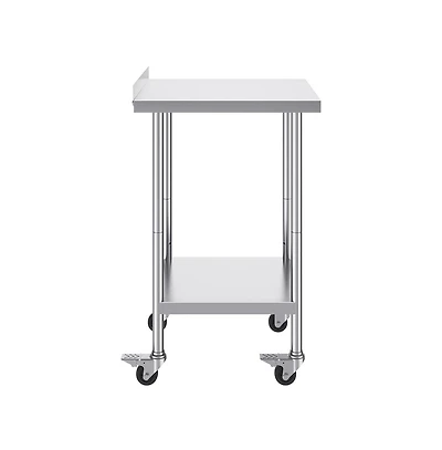 Sugift Stainless Steel Work Table 24x24x40 in Commercial Food Prep Table with Casters