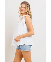 Hello Miz Maternity Adjustable Tie-Shoulder Tank Top