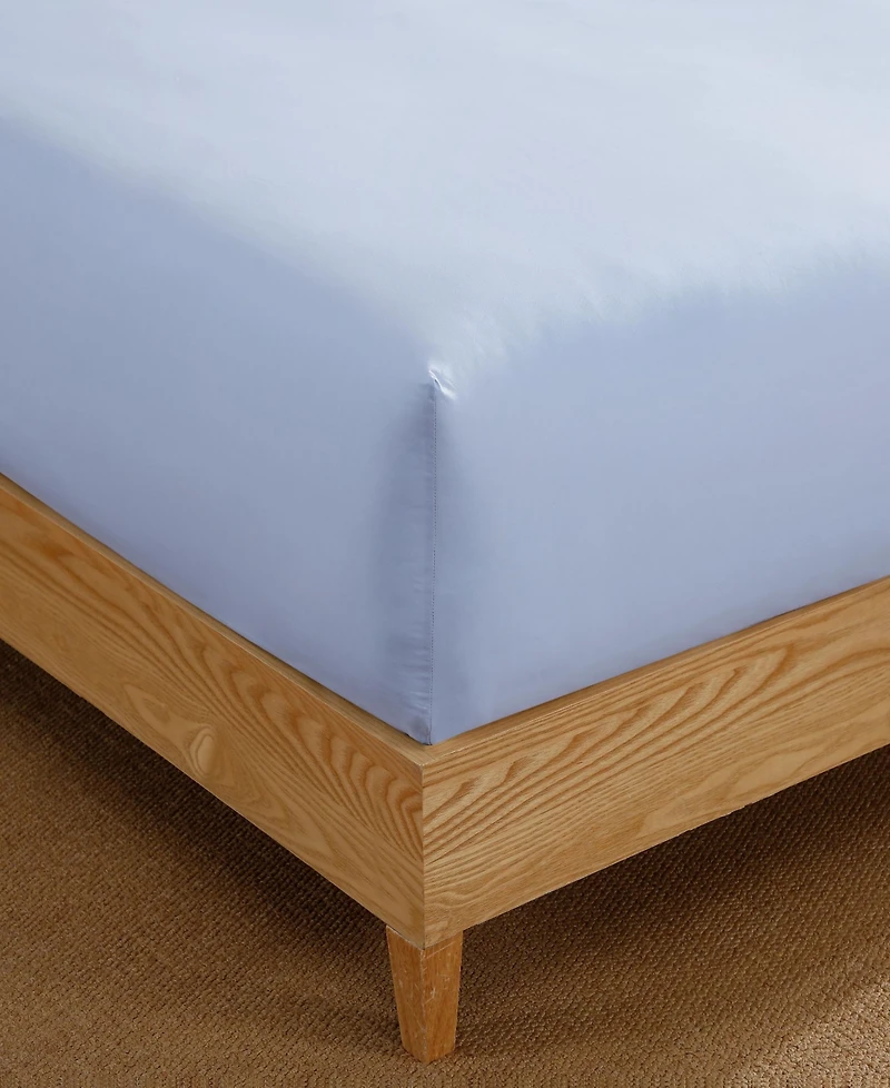 Tommy Hilfiger Essentials 300-Thread Count Solid Cotton Percale Fitted Sheet