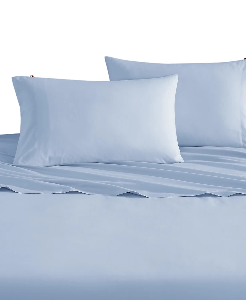 Tommy Hilfiger Essentials Solid Cotton Percale 2-Pc. Pillowcase Set