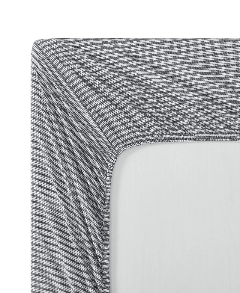 Tommy Hilfiger Essentials 300-Thread Count Solid Cotton Percale Fitted Sheet