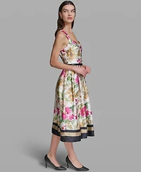 Karl Lagerfeld Paris Women's Sleeveless Belted Dress