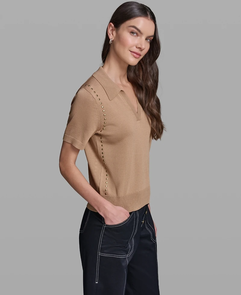 Karl Lagerfeld Paris Petite Short-Sleeve Sweater