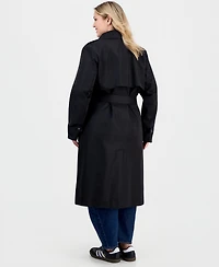 Jou Plus Double-Breasted Belted Trench Coat
