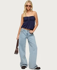 Edikted Women's Yury Strapless Bubble Top