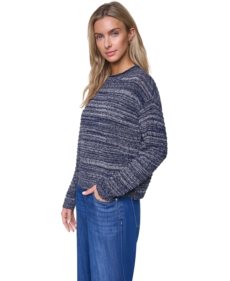 Nautica Women's Cotton-Blend Crewneck Sweater