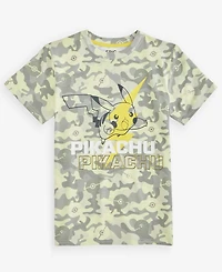 Epic Threads Big Boys Pikachu Bolt Camo T-Shirt, Macy's Exclusive