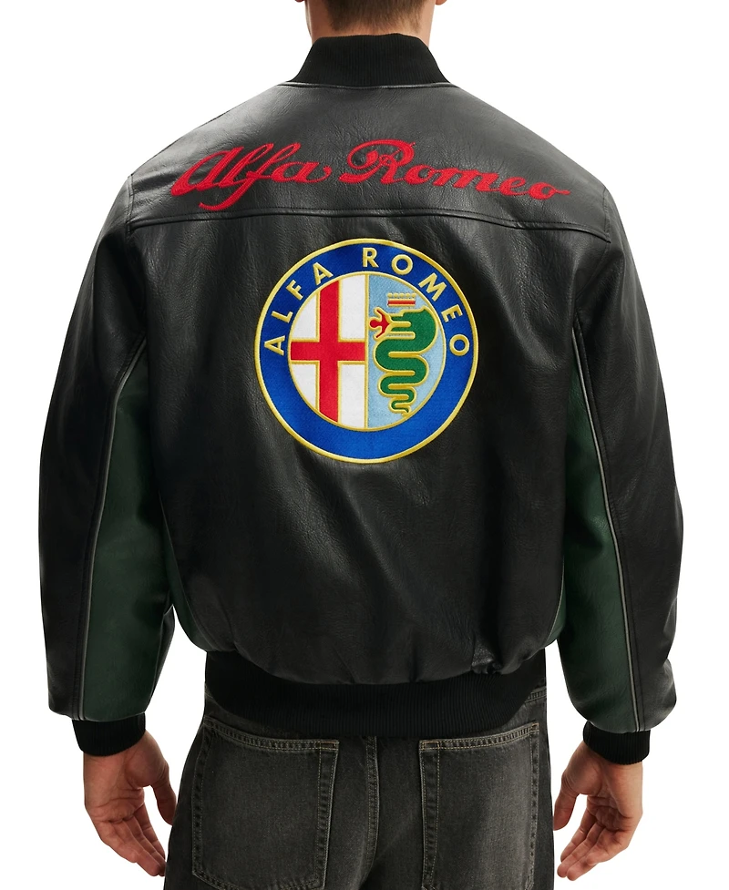 Cotton On Men's Alfa Romeo Bomber Long-Sleeve Jacket