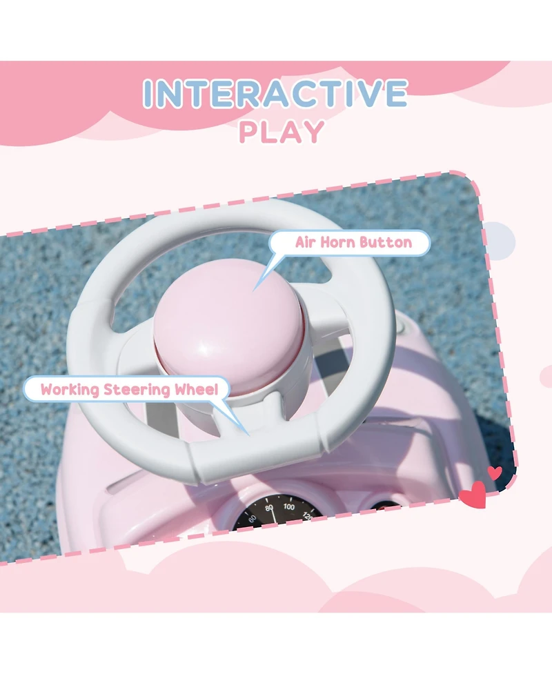 Qaba Toddler Ride on Toy, Foot to Floor Sliding Car,